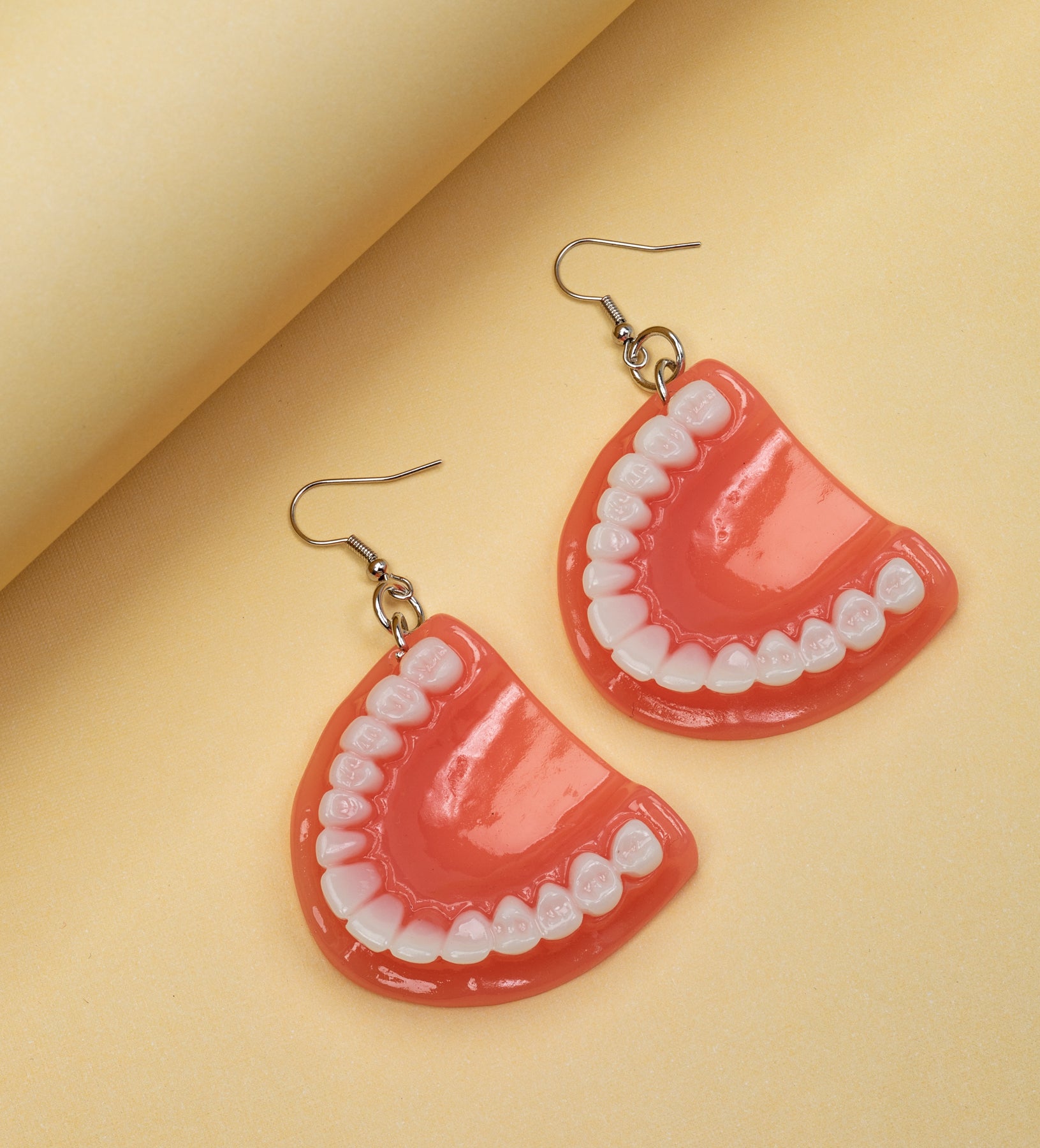 Denture Teeth Drop Earrings