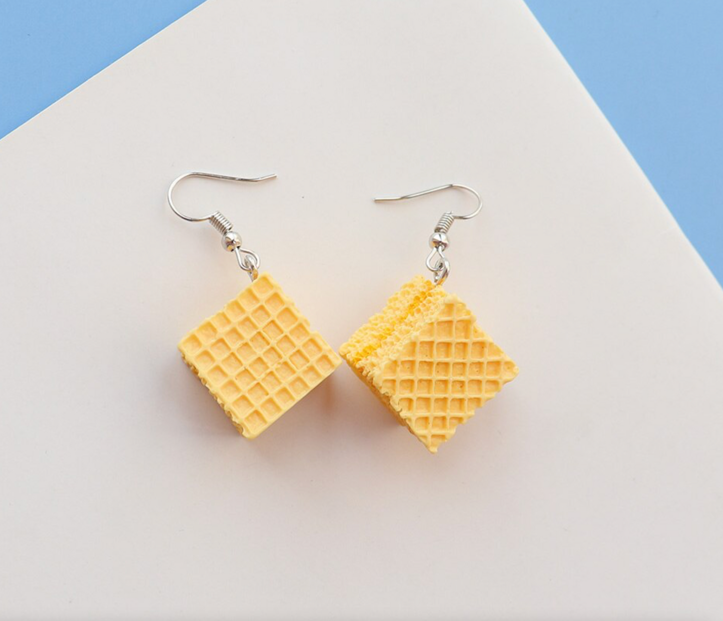 Brown Waffled Drop Earrings