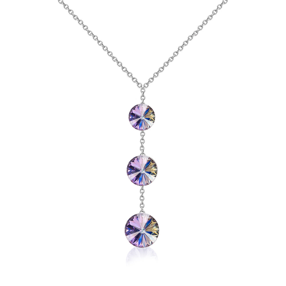 Vitrail Light Swarovski Crystal Graduated Necklace