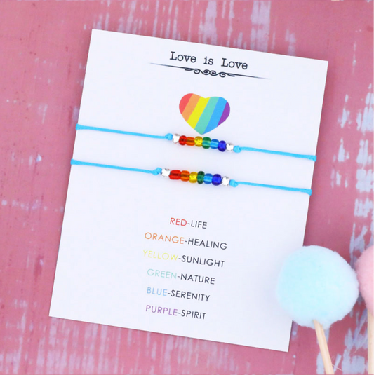 Love Is Love Beaded Set Of 2 Bracelets
