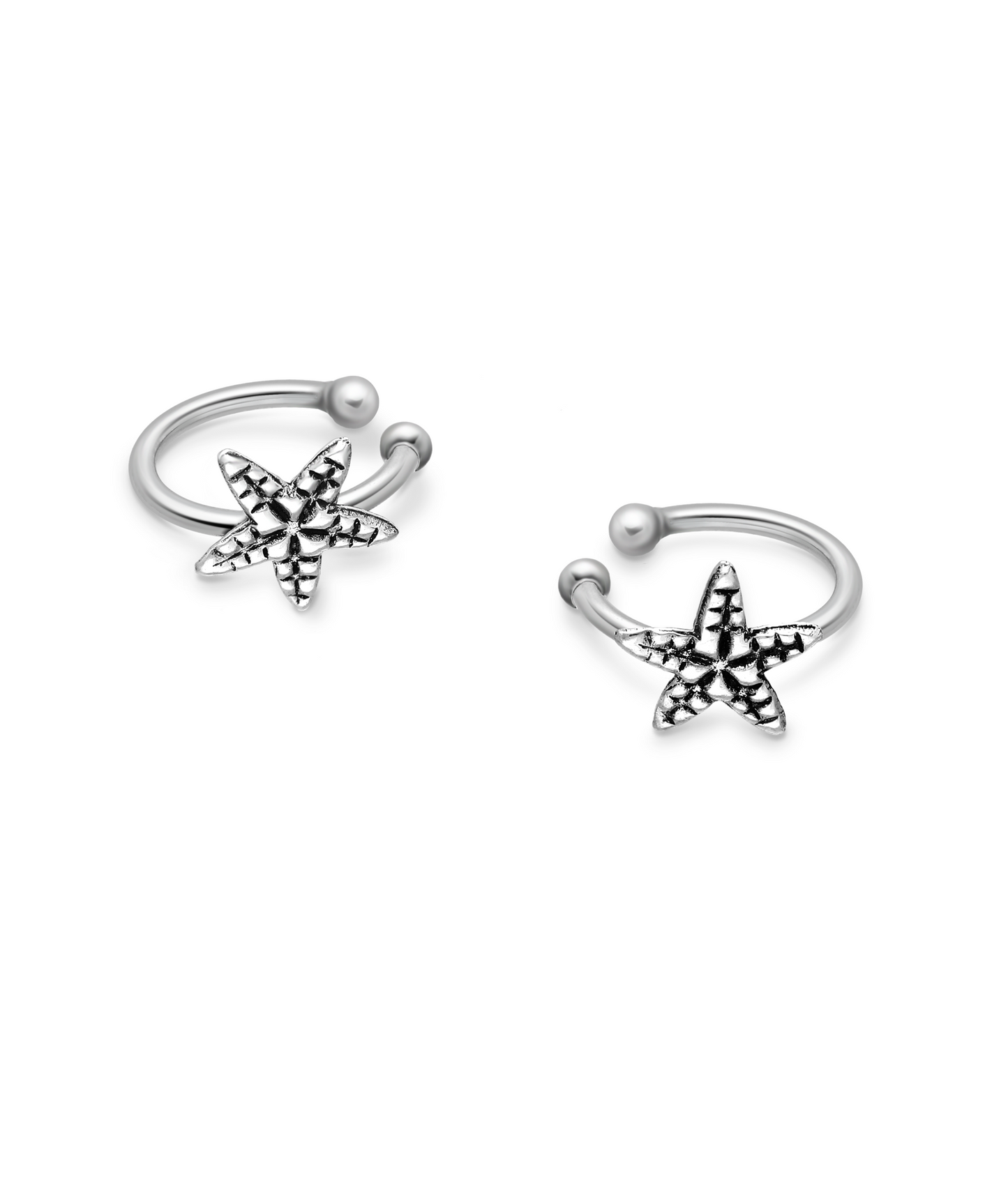 Sterling Silver Starfish Ear Cuffs