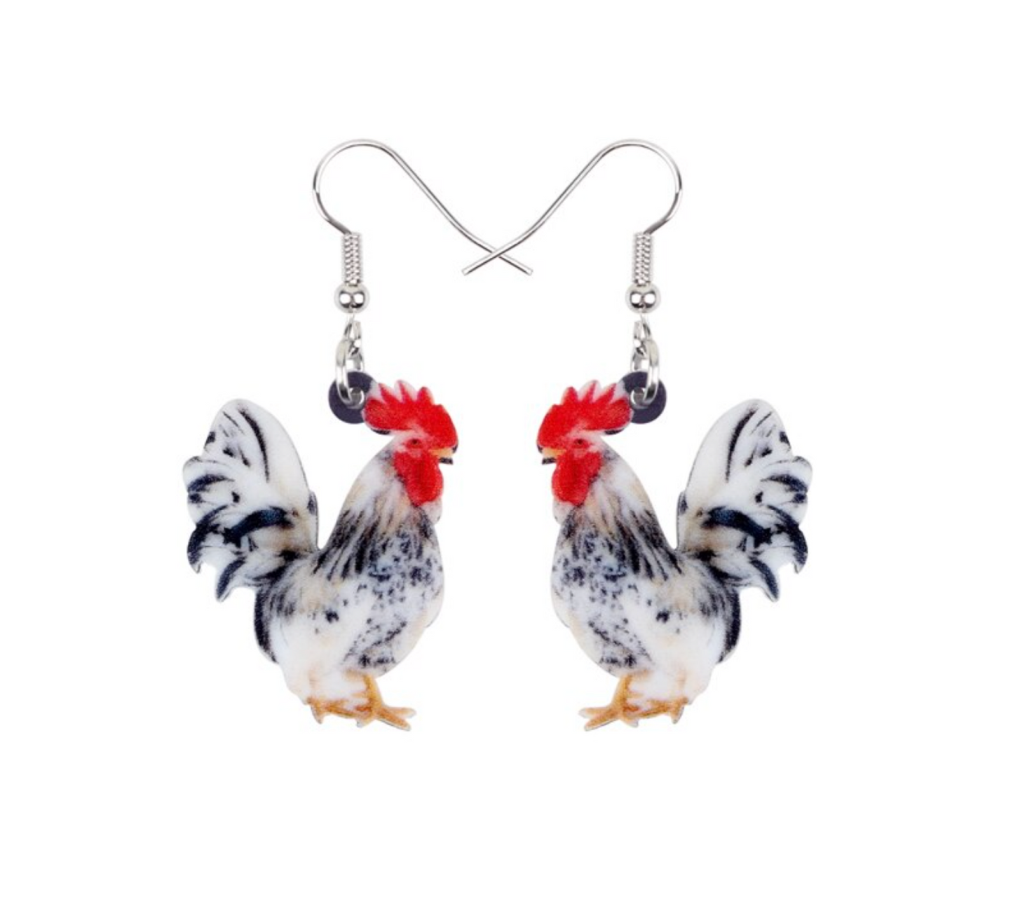 Rooster Drop Earrings