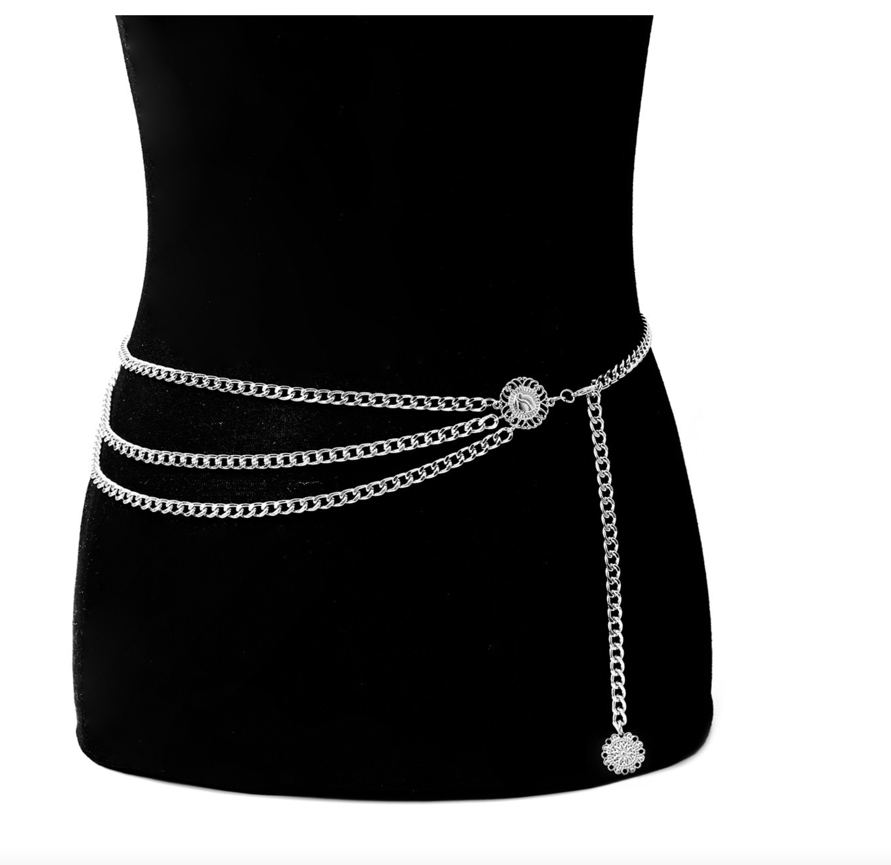 Silvertone Body Chain